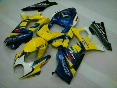 2007-2008 Yellow Suzuki GSXR 1000 K7 Motorbike Fairing Kits UK Stores