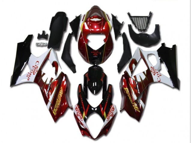 2007-2008 Red White Black Suzuki GSXR 1000 K7 Motorcycle Fairing Kit UK Stores 2007-2008 Red White Black Suzuki GSXR 1000 K7 Motorcycle Fairing Kit UK Stores