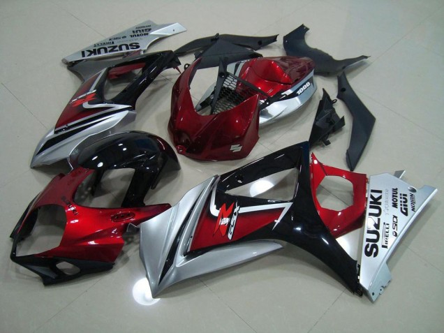 2007-2008 Red Black Silver Suzuki GSXR 1000 K7 Bike Fairing UK Stores 2007-2008 Red Black Silver Suzuki GSXR 1000 K7 Bike Fairing UK Stores