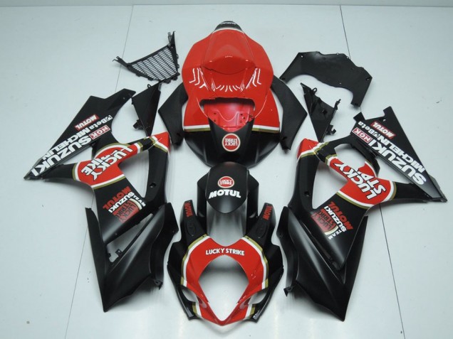 2007-2008 Matte Lucky Strike Suzuki GSXR 1000 K7 Motorcycle Bodywork UK Stores 2007-2008 Matte Lucky Strike Suzuki GSXR 1000 K7 Motorcycle Bodywork UK Stores