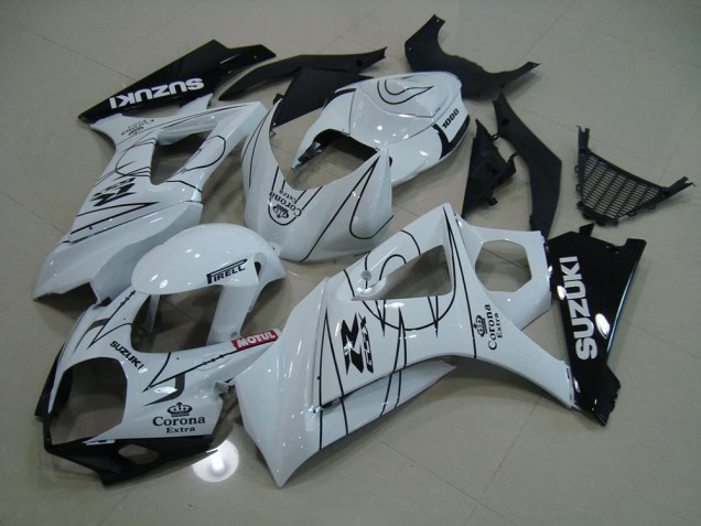 2007-2008 White Corona Suzuki GSXR 1000 K7 Replacement Fairings UK Stores 2007-2008 White Corona Suzuki GSXR 1000 K7 Replacement Fairings UK Stores
