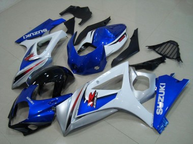 2007-2008 White Blue Suzuki GSXR 1000 K7 Motor Fairings UK Stores