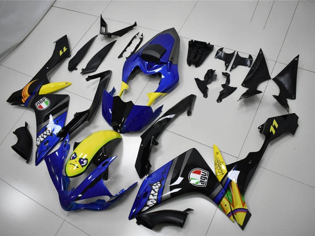 2007-2008 Blue Shark Yamaha YZF R1 Motorcycle Fairing Kit UK Stores 2007-2008 Blue Shark Yamaha YZF R1 Motorcycle Fairing Kit UK Stores