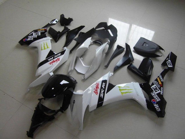2008-2010 White Monster Kawasaki ZX10R Bike Fairings UK Stores 2008-2010 White Monster Kawasaki ZX10R Bike Fairings UK Stores