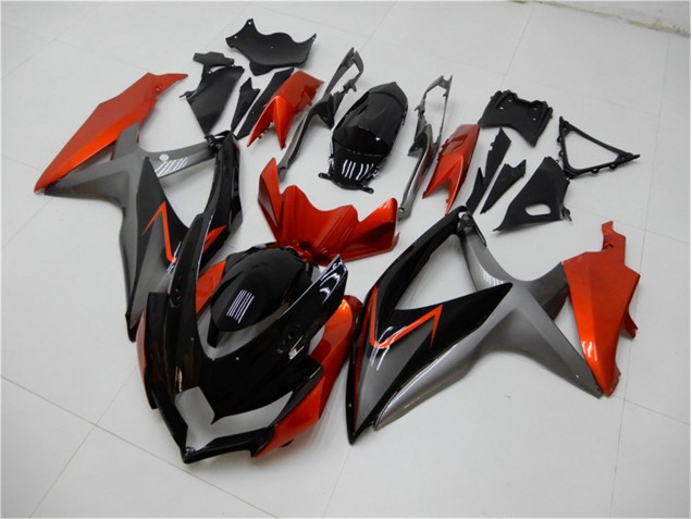 2008-2010 Black Orange Grey Suzuki GSXR 600/750 Motorbike Fairing Kits UK Stores