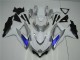 2008-2010 White Silver Blue Suzuki GSXR 600/750 Motorcycle Fairings Kit UK Stores