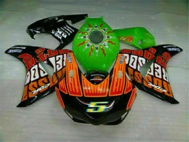 2008-2011 Green Orange Honda CBR1000RR Motorcycle Fairings Kits UK Stores