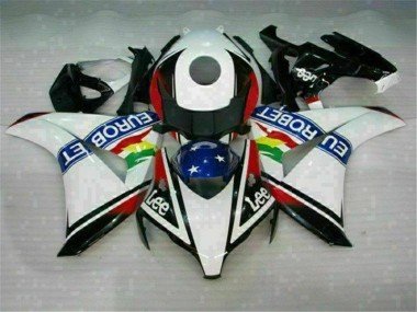 2008-2011 White Blue Red Eurobet Lee Honda CBR1000RR Motorcycle Fairing Kit UK Stores