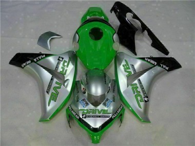 2008-2011 Green Silver Honda CBR1000RR Moto Fairings UK Stores