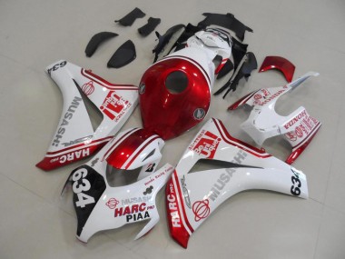 2008-2011 White Red HARC Pro PIAA 634 Honda CBR1000RR Motor Fairings UK Stores