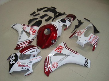 2008-2011 White Red HARC Pro PIAA 634 Honda CBR1000RR Motorcylce Fairings UK Stores