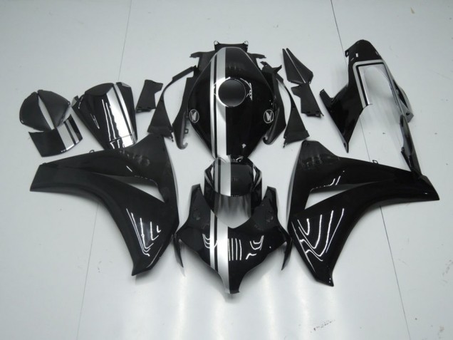 2008-2011 Glossy Black with Silver Stripe Honda CBR1000RR Motorcycle Fairing Kit UK Stores 2008-2011 Glossy Black with Silver Stripe Honda CBR1000RR Motorcycle Fairing Kit UK Stores