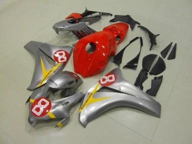 2008-2011 Silver Red 8 Honda CBR1000RR Motorbike Fairings UK Stores