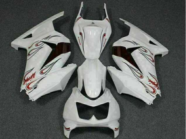 2008-2012 White Red Kawasaki EX250 Motorcylce Fairings UK Stores 2008-2012 White Red Kawasaki EX250 Motorcylce Fairings UK Stores