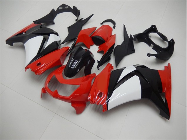 2008-2012 Red Black White Kawasaki EX250 Motorcycle Fairings UK Stores 2008-2012 Red Black White Kawasaki EX250 Motorcycle Fairings UK Stores