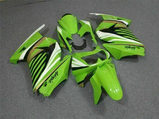 2008-2012 Green White Black Ninja Kawasaki EX250 Replacement Motorcycle Fairings UK Stores 2008-2012 Green White Black Ninja Kawasaki EX250 Replacement Motorcycle Fairings UK Stores
