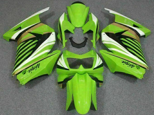 2008-2012 Green White Black Ninja Kawasaki EX250 Replacement Motorcycle Fairings UK Stores 2008-2012 Green White Black Ninja Kawasaki EX250 Replacement Motorcycle Fairings UK Stores