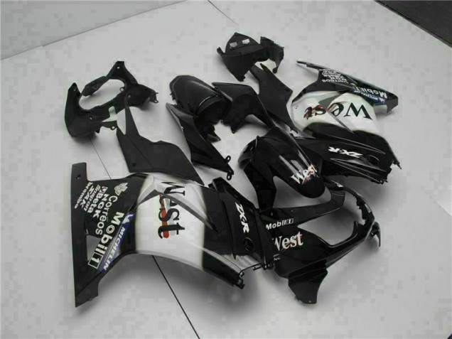 2008-2012 Black West Kawasaki EX250 Motorcycle Fairings Kits UK Stores 2008-2012 Black West Kawasaki EX250 Motorcycle Fairings Kits UK Stores