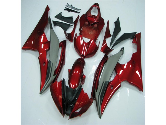2008-2016 Red Grey Yamaha YZF R6 Motorcycle Fairings Kits UK Stores 2008-2016 Red Grey Yamaha YZF R6 Motorcycle Fairings Kits UK Stores