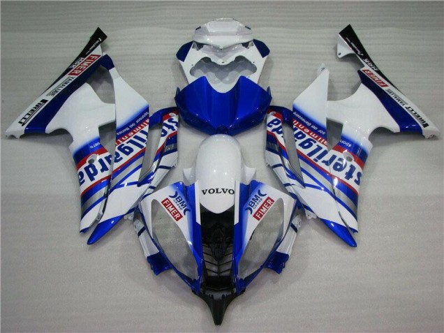 2008-2016 White Blue Sterilgarda Volvo Yamaha YZF R6 Motorcycle Fairing UK Stores 2008-2016 White Blue Sterilgarda Volvo Yamaha YZF R6 Motorcycle Fairing UK Stores