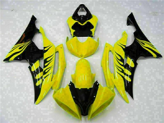 2008-2016 Yellow Yamaha YZF R6 Replacement Motorcycle Fairings UK Stores 2008-2016 Yellow Yamaha YZF R6 Replacement Motorcycle Fairings UK Stores