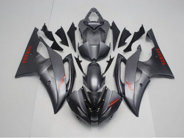 2008-2016 Matte Black Grey Yamaha YZF R6 Motorcycle Fairings Kit UK Stores 2008-2016 Matte Black Grey Yamaha YZF R6 Motorcycle Fairings Kit UK Stores