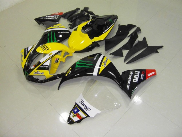 2009-2011 Yellow Monster Yamaha YZF R1 Motorcycle Fairing Kits UK Stores 2009-2011 Yellow Monster Yamaha YZF R1 Motorcycle Fairing Kits UK Stores