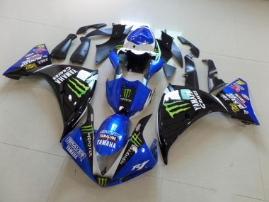 2009-2011 Blue Black Monster Yamaha YZF R1 Motorbike Fairing UK Stores