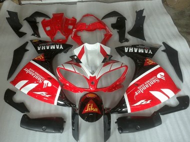 2009-2011 Red White and Black Graphic Yamaha YZF R1 Motorbike Fairing UK Stores