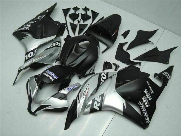 2009-2012 Black Silver Repsol Honda CBR600RR Motorcycle Fairings Kits UK Stores 2009-2012 Black Silver Repsol Honda CBR600RR Motorcycle Fairings Kits UK Stores