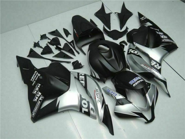 2009-2012 Black Silver Repsol Honda CBR600RR Motorcycle Fairings Kits UK Stores 2009-2012 Black Silver Repsol Honda CBR600RR Motorcycle Fairings Kits UK Stores