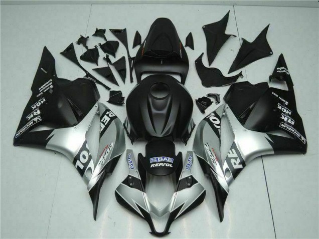 2009-2012 Black Silver Repsol Honda CBR600RR Motorcycle Fairings Kits UK Stores 2009-2012 Black Silver Repsol Honda CBR600RR Motorcycle Fairings Kits UK Stores