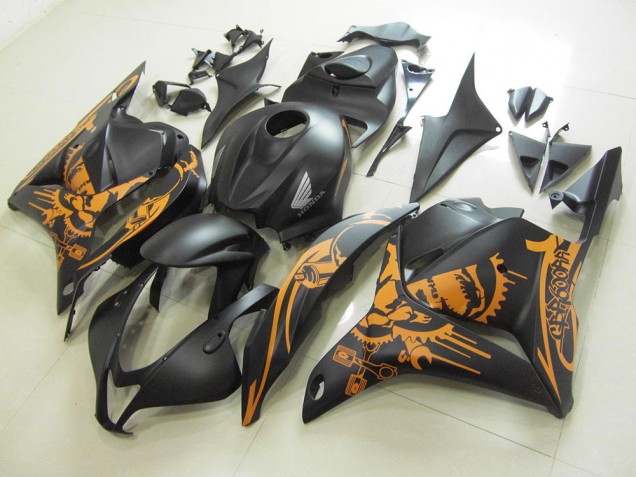 2009-2012 Matte Black Orange Sticker Honda CBR600RR Motorcycle Fairings UK Stores 2009-2012 Matte Black Orange Sticker Honda CBR600RR Motorcycle Fairings UK Stores