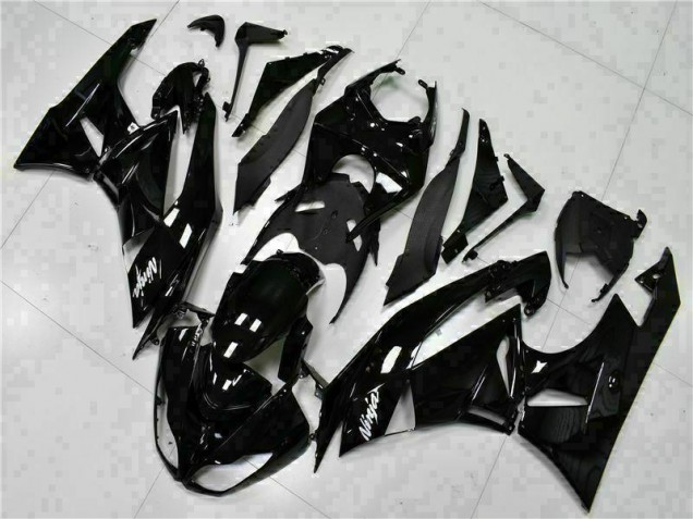 2009-2012 Black White Ninja Kawasaki ZX6R Replacement Fairings UK Stores 2009-2012 Black White Ninja Kawasaki ZX6R Replacement Fairings UK Stores