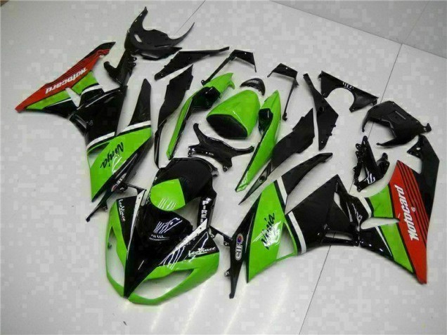2009-2012 Green Black Red Kawasaki ZX6R Bike Fairing UK Stores 2009-2012 Green Black Red Kawasaki ZX6R Bike Fairing UK Stores