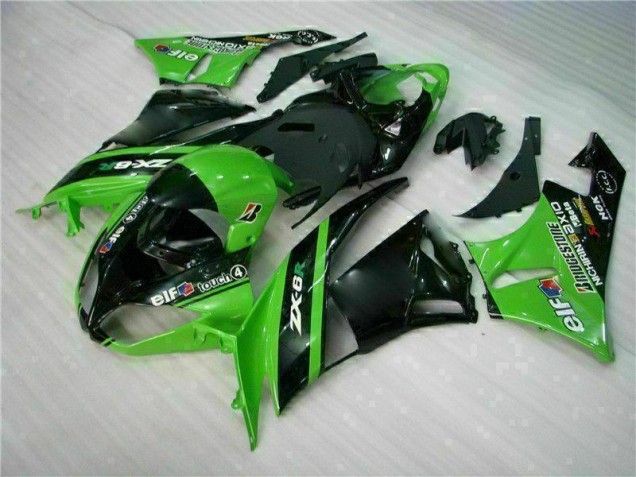 2009-2012 Green Black Kawasaki ZX6R Motor Bike Fairings UK Stores 2009-2012 Green Black Kawasaki ZX6R Motor Bike Fairings UK Stores