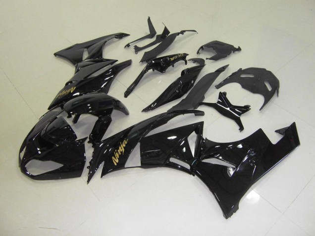 2009-2012 Black with Gold Sticker Kawasaki ZX6R Motorbike Fairing UK Stores 2009-2012 Black with Gold Sticker Kawasaki ZX6R Motorbike Fairing UK Stores