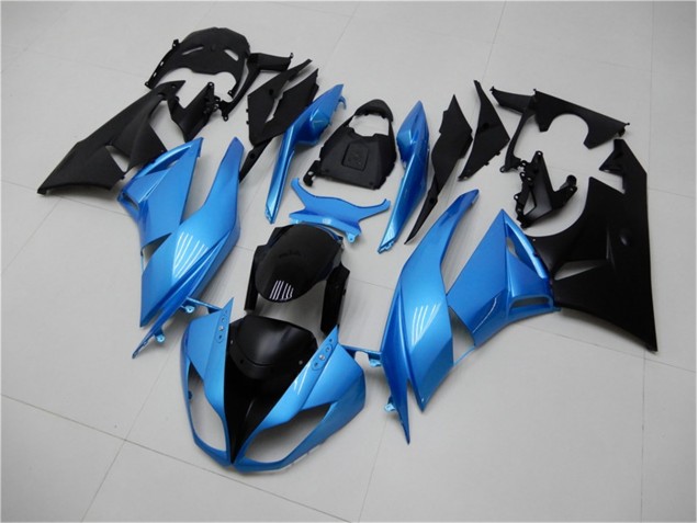 2009-2012 Blue Black Kawasaki ZX6R Motorcycle Fairing Kit UK Stores 2009-2012 Blue Black Kawasaki ZX6R Motorcycle Fairing Kit UK Stores