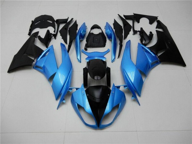 2009-2012 Blue Black Kawasaki ZX6R Motorcycle Fairing Kit UK Stores 2009-2012 Blue Black Kawasaki ZX6R Motorcycle Fairing Kit UK Stores