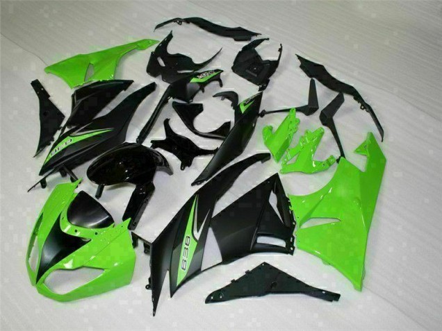2009-2012 Black Green 636 Kawasaki ZX6R Motorcycle Bodywork UK Stores 2009-2012 Black Green 636 Kawasaki ZX6R Motorcycle Bodywork UK Stores