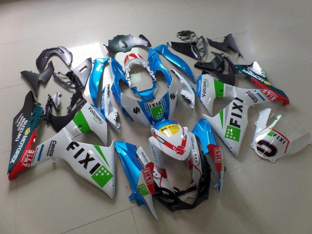 2009-2016 Light Blue Fixi Suzuki GSXR 1000 K9 Motorcycle Fairing Kits UK Stores 2009-2016 Light Blue Fixi Suzuki GSXR 1000 K9 Motorcycle Fairing Kits UK Stores