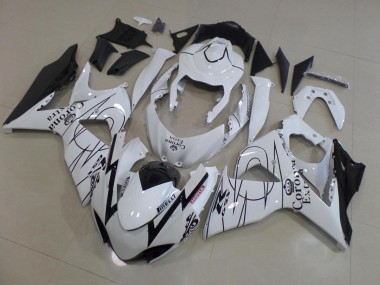 2009-2016 White Corona Race Suzuki GSXR 1000 K9 Motorcycle Fairings Kit UK Stores