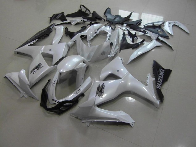 2009-2016 Pearl White and Black Suzuki GSXR 1000 K9 Motorbike Fairings UK Stores 2009-2016 Pearl White and Black Suzuki GSXR 1000 K9 Motorbike Fairings UK Stores