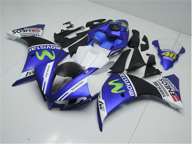 2012-2014 Blue White Black Yamaha YZF R1 Motorcycle Replacement Fairings UK Stores