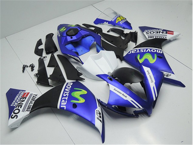 2012-2014 Blue White Black Yamaha YZF R1 Motorcycle Replacement Fairings UK Stores
