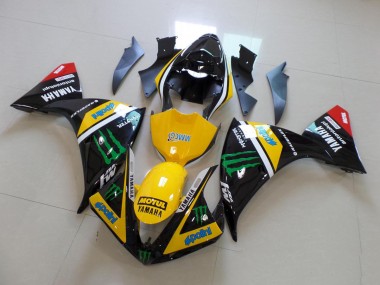 2012-2014 Yellow Black Monster Yamaha YZF R1 Replacement Fairings UK Stores