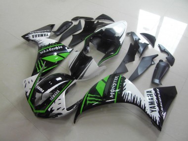 2012-2014 White Green Monster Yamaha YZF R1 Moto Fairings UK Stores