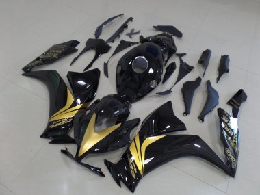 2012-2016 Glossy Black Gold Sticker Honda CBR1000RR Bike Fairings UK Stores