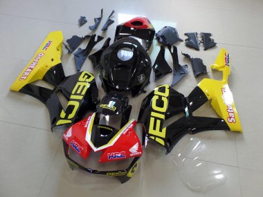 2013-2021 Yellow Black Geico Honda CBR600RR Motorcyle Fairings UK Stores