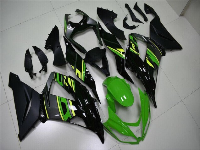2013-2018 Green Black Kawasaki ZX6R Replacement Fairings UK Stores 2013-2018 Green Black Kawasaki ZX6R Replacement Fairings UK Stores